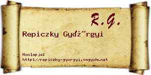 Repiczky Györgyi névjegykártya